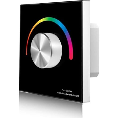 NEW Led RGB Strip Controller DC 12V 24V Input 4A 3 Channel Output Wall Mount Manual Rotary Knob 5050 3528 RGB Tape Controller