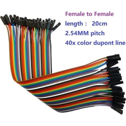 40 Roots 1 Row Colourful Dupont Wire Jumper Wire 2.54mm 1P-1P