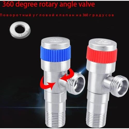 360 degree rotary angle valve toilet copper valve kitchen sink tap triangle valve hot and cold angle valve toilet valve water h
