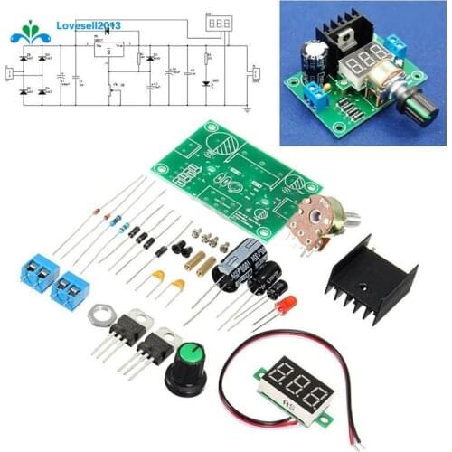 LM317 Digital Display Adjustable Regulated Power Supply Board Module DIY Kits NE