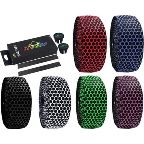 MOTSUV road handlebar strap with honeycomb pattern strap silicone non-slip cable tie Microx+EVA bicycle winding strap