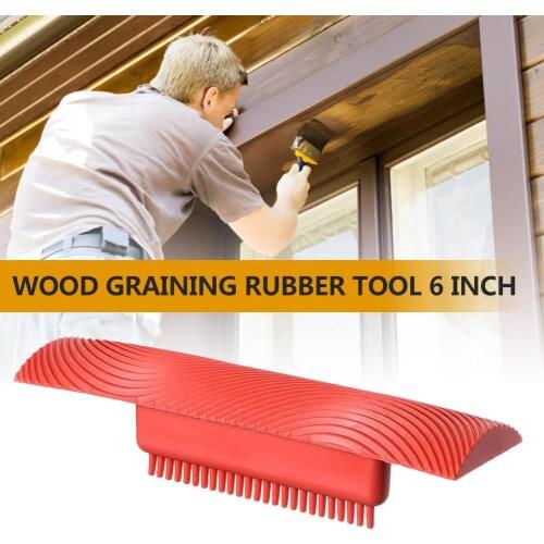 Rubber Roller Brush Imitation Wood Graining Wall Painting Home Decoration Art Embossing DIY Brushing Painting Tools