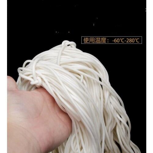 100M dia 1 1.5 2 3mm dia rubber silicone round foaming sealing strip,vacuum chuck silicone foaming strip sponge strip
