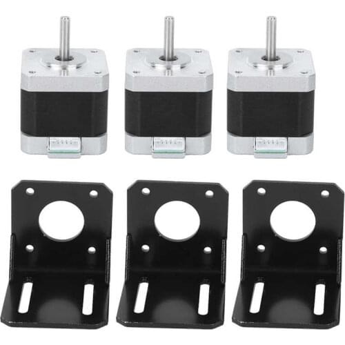 Stepper Motor Stainless Steel 4-Wire Bipolar 3D Printer Accessory 40mm 42BYGHW609 12V Stepper Motor
