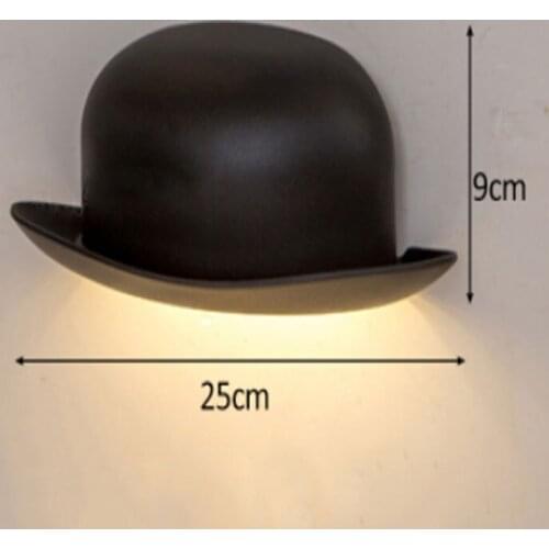 Modern minimalist LED aluminum wall lamps bedside bathroom light Creative Indoor lamps Bedroom(IP55) Nordic style hat wall light