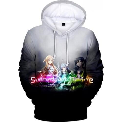 Sword Art Online 3D Hoodie Sweatshirt Men Women Fashion Casual Clothing Autumn Winter Childrens New Hoodies Pullover 2021 Mens