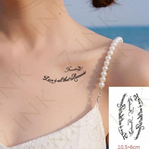 Waterproof Temporary Tattoo Sticker Bird Letter Butterfly Cat Body Art Flash Tatoo Wrist Leg Neck Fake Tatto For Woman Men