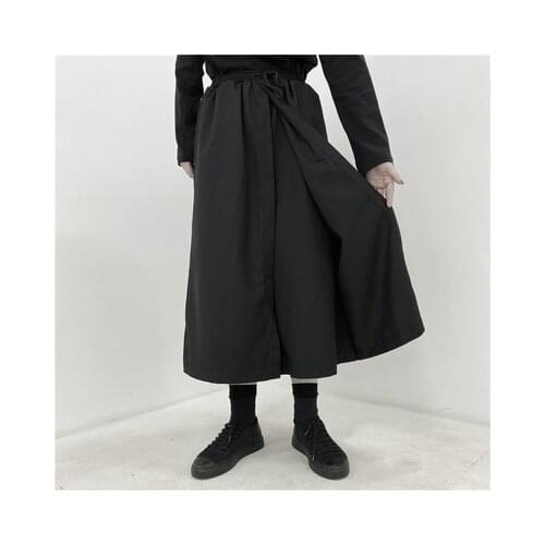 Dark Department small crowd original design fake two-piece wide leg trouser skirt