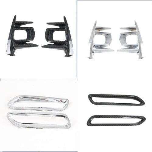 ABS Chrome Rear & Front Fog Lights Lamps Foglight Frame Cover Trim 2 Pcs for Toyota Sienna 2018 2019 2020 Auto Accessories