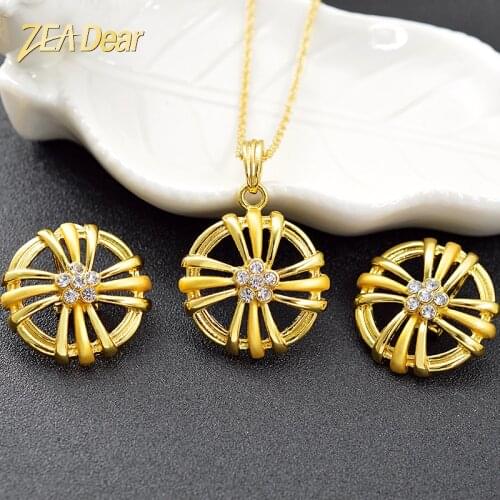 ZEA Dear Jewelry Cross Jewelry Sets For Women Earrings Necklace Pendant Vintage Jewelry For Party Dubai Fashion Jewelry Findings