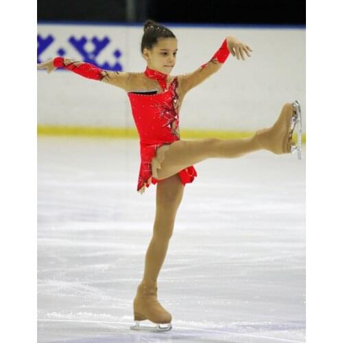 2016 Competition Figure Ice Skating Dresses For Women With Spandex Graceful New Brand Figure Skating Competition Dress DR4021