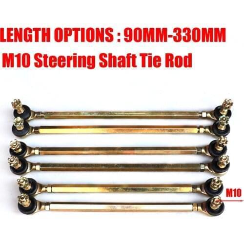 1pair 300mm 310mm 320mm M10 Steering Shaft Tie Rod with Tie Rod Ball Joint for 4 wheel kart modification ATV Quad 50cc-250cc M10