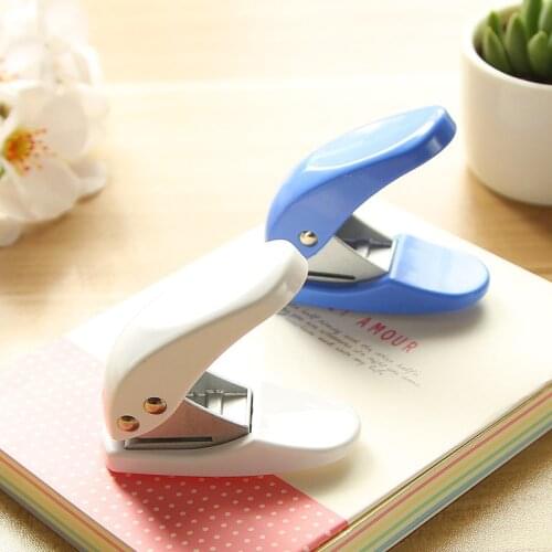 Mini Paper Punch White Blue Color 6mm Hole Punches for Album Book Journal Binding Stationery Office Biner School Supplies F749