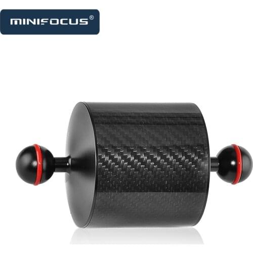 2PCS D80mm Carbon Fiber Float Buoyancy Aquatic Arm Dual Ball Floating Arm Diving Camera Underwater Housing Hand Tray Connection