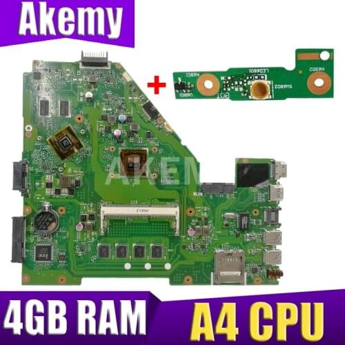 AKEMY X550EP Laptop motherboard for ASUS X550E X550EP X550E D552E X552E original mainboard A4 CPU 4GB RAM