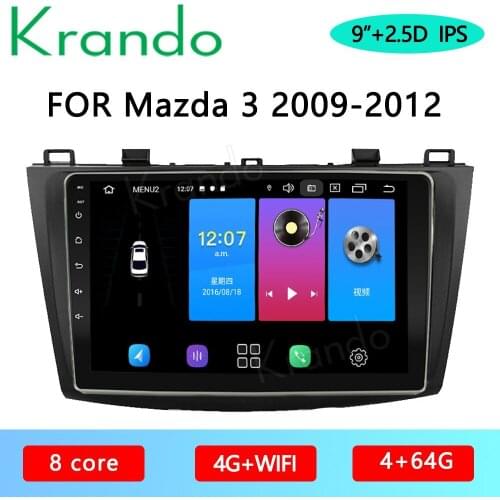 Krando Android 10.0 9" IPS Full Touch Car Multimedia Radio For Mazda 3 2009-2012 Audio GPS Carplay DSP WIFI Bluetooth