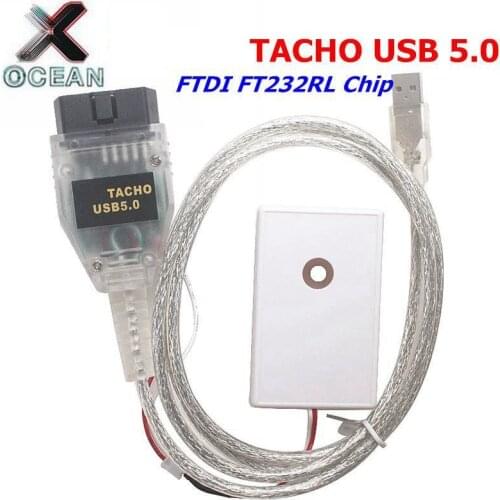 For VAG TACHO USB 5.0 USBVersion With FTDI FT245RL Chip OBD2 Car Diagnostic Tool for Vag Tacho5.0 Latest Version MCU 24C32 24C64
