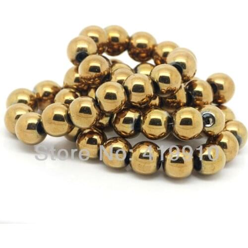 Free shipping-1 Strand(approx 40PCs) 5 colors for Choose Hematite Beads Ball Round 10mm Dia,36cm(14 1/8") long Beads M01083
