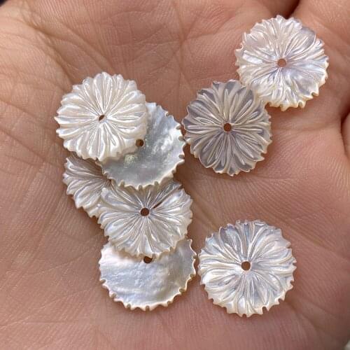 Natural Shell Flower White Making Bracelets And Earrings For DIY Package Sale 8/10/12mm