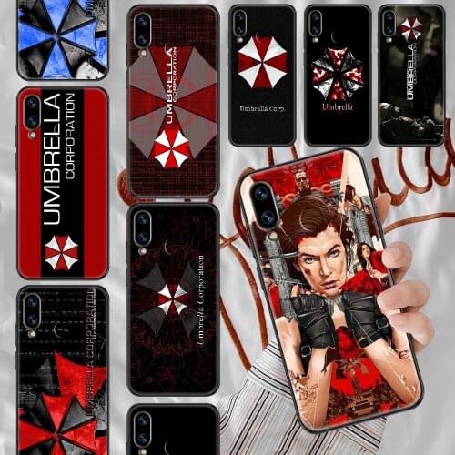 Umbrella corporation Phone case For Huawei Honor 6 7 8 9 10 10i 20 A C X Lite Pro Play black soft funda pretty shell luxury