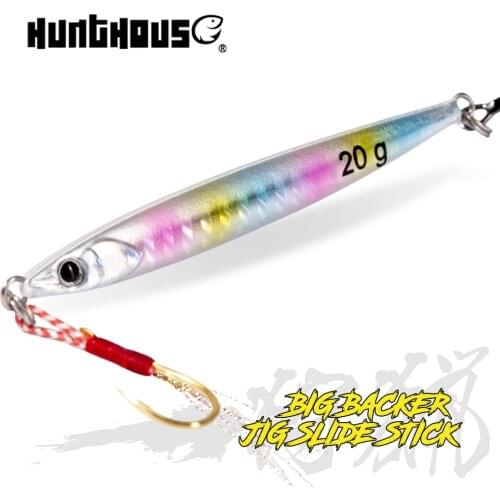 Hunthouse Metal Jig Fishing Lure Slow Cast Jigging Spoon 7g/10g/15g/20g Shore Casting Jig Artificial For Sea Bass