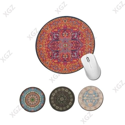 XGZ Retro Round Persian Mouse Pad Gaming Seam Computer Notebook Office Supplies Mouse Pad Gaming Mouse Pad Desk Mat