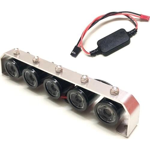 Roof Light Spotlight Searchlight for 1:10 TRX4 D90 D110 UDR X-MAXX E REVO Slash Axial Scx10 5 High Brightness LED 5W RC Parts