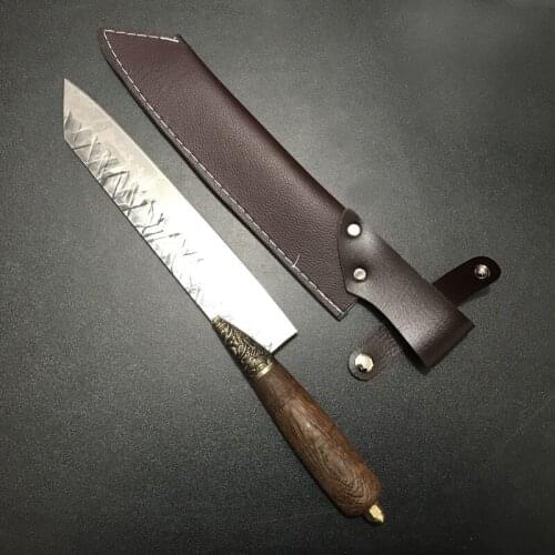 Longquan raw fish knife meat picking knife hand forged sharp slicing knife light lady kitchen knife ghost hand as kitchen knife