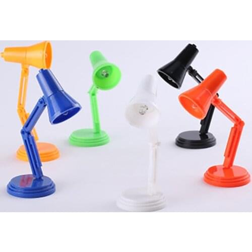 Miniature Figurines Table Lamp LED Light Furniture Doll House Lighting Kids Children Toys Gifts Desk Decoration Battery Powered
