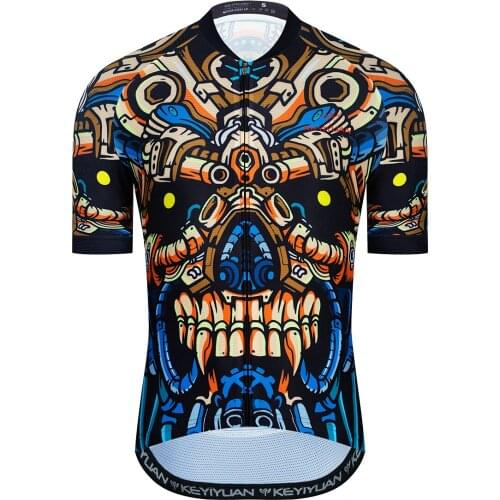 KEYIYUAN 2021 Men Cycling Short Sleeved Shirt Outdoor Quick Drying Summer MTB Maillot Ciclismo Camisas Ciclista