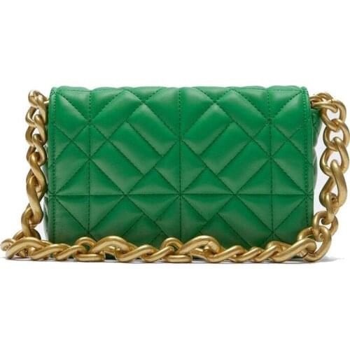 Soft Green Pu Leather Chain Shoulder Bag Retro Casual Women Purses and Handbag Women Clutch Tote Bags for Women High Quality