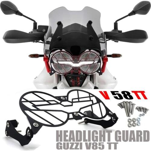 NEW V85TT Motorcycle Headlight Protector Grille Guard Cover Protection Grill For Moto Guzzi V85 TT Can a Folding Accessories