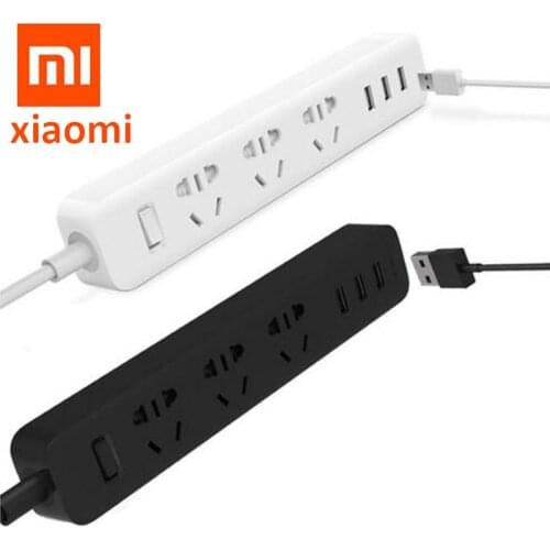 Original Xiaomi power strip 3 USB Extension Socket Plug 1.8M MI Fast Charging Overload Protection 10A 250V Power Strip Non-smart