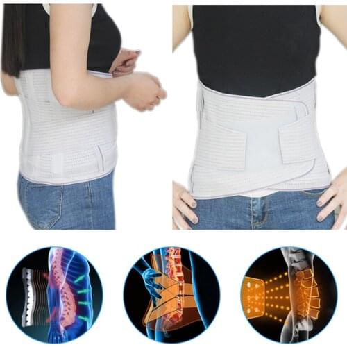 Adjustable Sports Belt Medical Waist Fixation Belt Back Support Belt Spontaneous Fever Back Pain Relief Magnetic Fixation