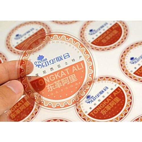 Roll packing CMYK printing self adhesive sticker for automatic pasting