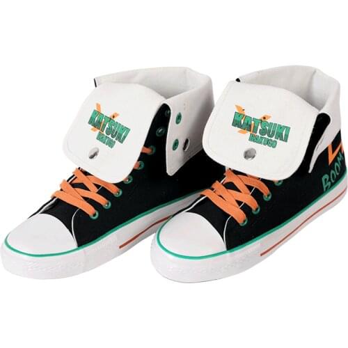 Anime My Hero Academy Bakugo Katsuki Cosplay Fashion Canvas Shoes Unisex Daily Wear Exclusive Dealing Hot Selling