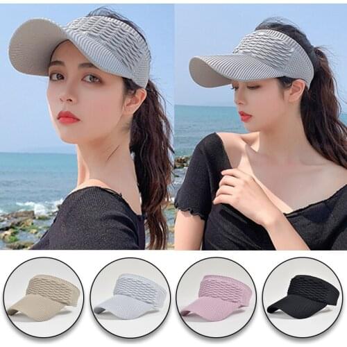 Spring summer Sports Empty Top Hat Tennis Golf Running Sunscreen Cap Anti-UV Adjustable Cotton Casual Baseball Caps For Women