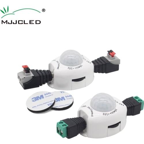 PIR Motion Sensor 12V DC Switch 5V LED Strip Light Movement Detector 5 Volt Activated Timer Automatic Infrared Switch ON OFF