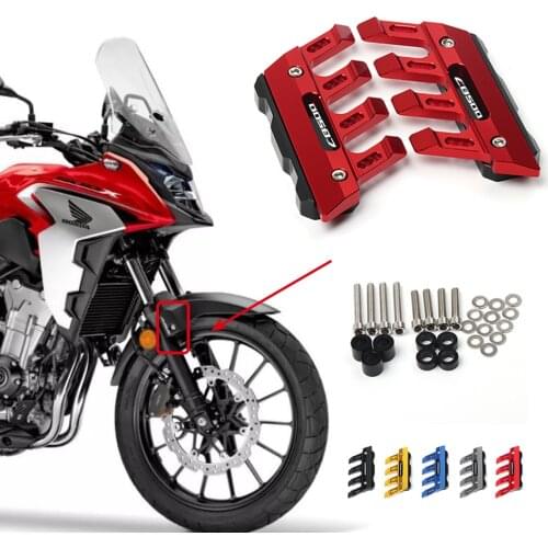 For Honda CB500X CB500F CB500 Universal Motorcycle Mudguard Side Protection Mount Absorber Front Fender Cover Anti-fall Slider