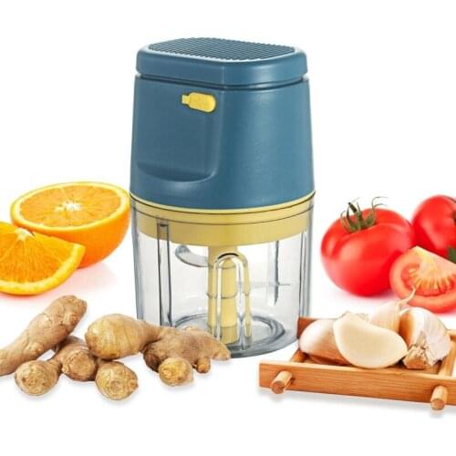 USB Electric Garlic Masher Mini Food Chopper 3 Sharp Blades Garlic Blender for Crushed Garlic Ginger Chili