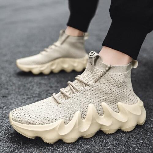 WEH Sock Sneakers High Top brand 2021 New Arrivals Mesh Breathable Shoes Men Light Summer Outdoor Fashion casual shoes designer
