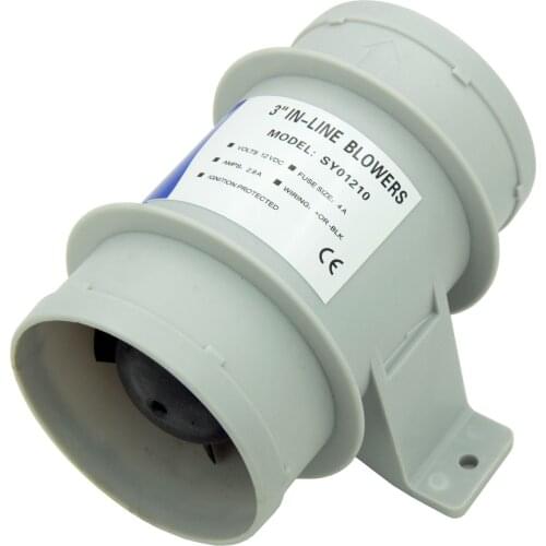 3 inch In-Line Blowers Boat Bilge Blower Cool Fan Marine Cabin Ventilation 12V