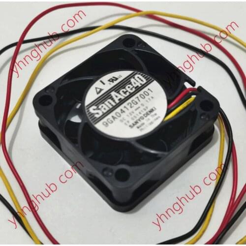 Sanyo Denki 9GA0412G7001 Server Cooling Fan DC 12V 0.17A 40x40x15mm 3-wire