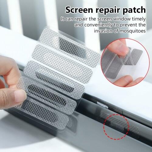 5/10/15/20pcs Anti-insect Window Screen Repair Patch Stickers Broken Door Practical Repair Accessories Mosquito Mesh Adhesive