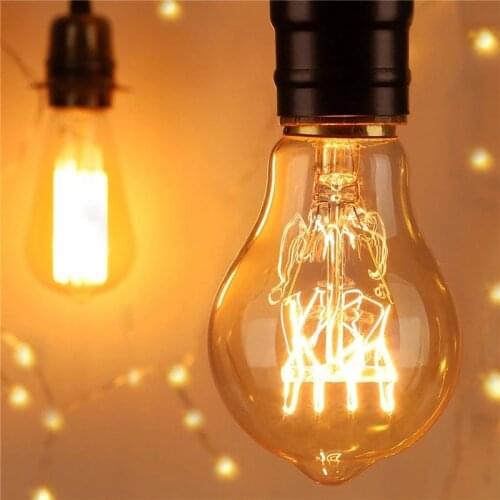 6pcs Retro Edison Light Bulb 40W E27 Warm White Color A19 Incandescent Vintage Decoracion Vintage Glass Light Bulb AC220-240V
