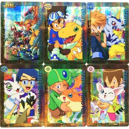 9pcs/set Digimon Digital monster 2020 Bronzing Toys Hobbies Hobby Collectibles Game Collection Anime Cards