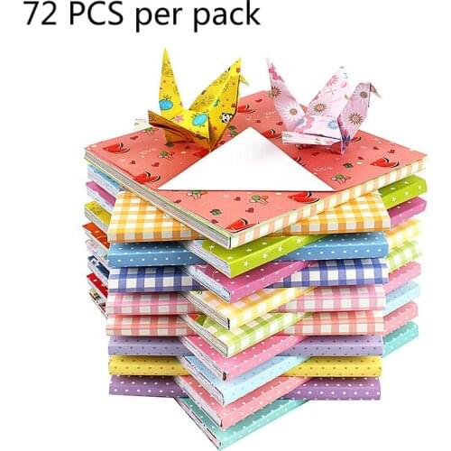 Free shipping 15cm Square Paper Crane Origami Pattern Color Paper Diy Handmade Paper Single-sided Printing Colored Paper