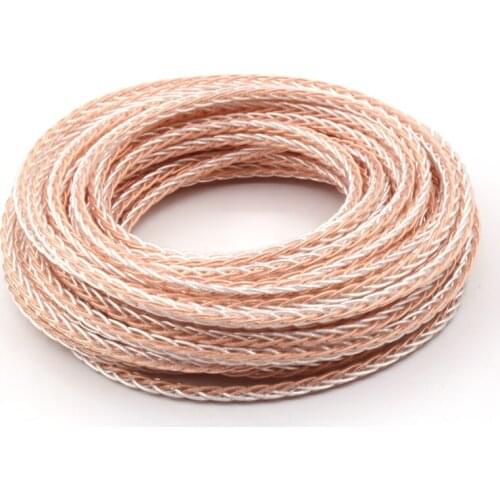 Free shipping silver plated wire OCC copper wire weaving cable for DIY Audio Headphone Earphone Headset upgrade Cable