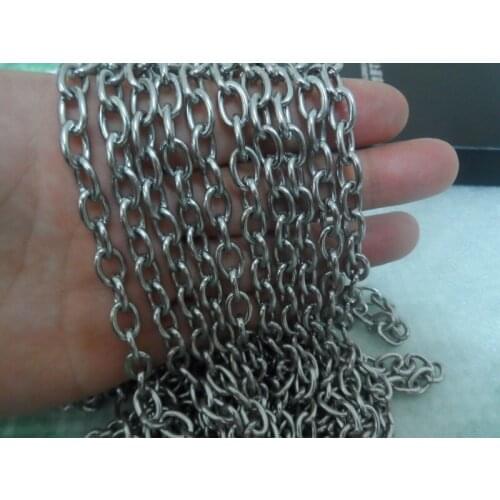 In bulk 2Meter Lot Wholesale Price Stainless Steel 8mm Oval Link Chain Jewelry Findings /Marking Chain Diy Jewelry