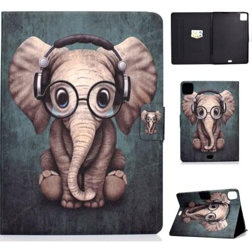 Cute Animals printed Case For iPad pro 11 2020 (A2228 A2231 A2068 A2230) 11 inch PU Leather Flip Stand Protective Shell